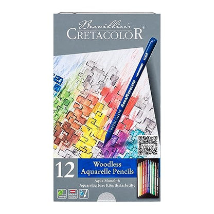 Cretacolor Aqua Monolith Watercolor Pencil Set, 12 Stk, Multicolor - style: Set of 12