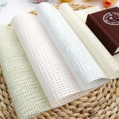 Colorful Textured Fabric(misty lattice mesh, Close to A5 size) - color: misty lattice mesh