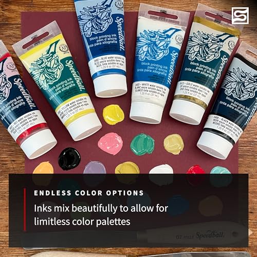 Speedball Water-Soluble Block Printing Ink, 8-Ounce Jar, Process Yellow - color: Process Yellow, size: 8 fl oz