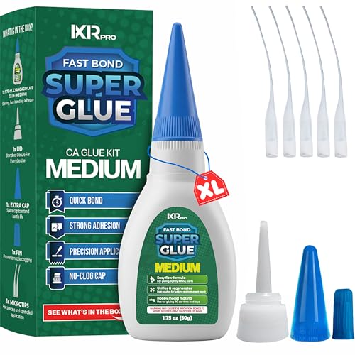Medium CA Glue, Super Glue, Cyanoacrylate Adhesive, 3 Pcs 1.75oz Repair kit - size: 1 Pack