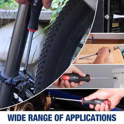 WORKPRO 12PCS Screwdriver Set, Go-Thru Screwdriver with Wall Mount Rack - style: 12-Piece Go-thru Screwdriver Set