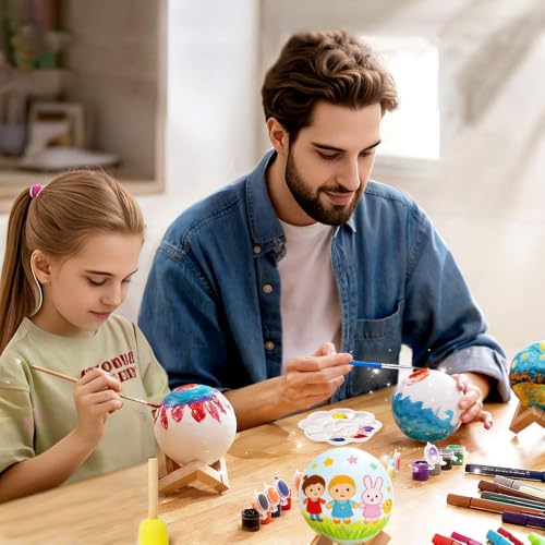 HOLA Paint Your Own Moon Lamp Kit, Updated USB Rechargeable, Kids Crafts