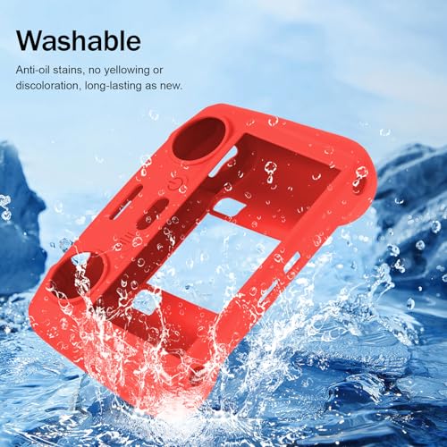 RC Protective Silicone Cover for DJI RC Drone Remote Controller, Anti-Glare Screen Shade & Shockproof Case Controller Accessories,Compatible with DJI Mavic 3/DJI Mavic 3 Cine/DJI Mini 3 Pro - color: Red, style: RC Remote Controller