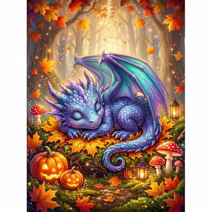 Forest Dragon Diamond Art Kits for Adults, Fall Fantasy Diamond Painting - color: HS052-1