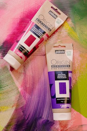 PEBEO Origin Acrylics 120ml Matte Acrylic Paint, Ultramarine Violet - color: Ultramarine Violet