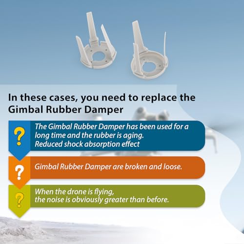 Replacement for DJI Mini 4 Pro Gimbal Shock Absorption Rubber for DJI Mini 4 Pro Damper Rubber Gimbal Camera Shock Absorber Drones Accessories Parts with Repair Tools(Left and Right Rubber)