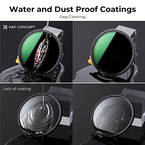 K&F CONCEPT 55mm Black Diffusion 1/4 & Variable ND2-400 2 in 1 Lens Filter - size: 55mm