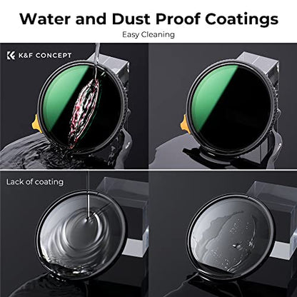 K&F CONCEPT 55mm Black Diffusion 1/4 & Variable ND2-400 2 in 1 Lens Filter - size: 55mm