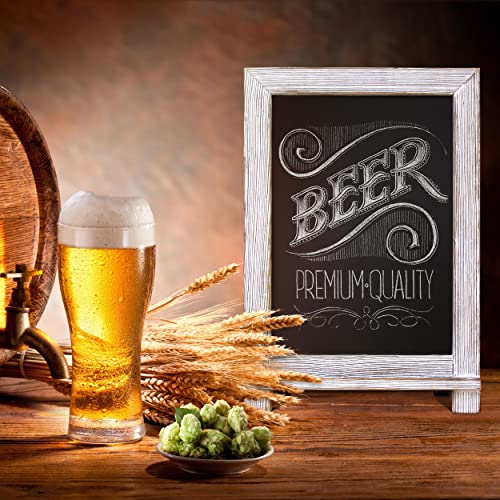 HBCY Creations Magnetic Tabletop Chalkboard Sign, 9.5" x 14", Rustic - color: 1- Whitewashed, size: 10"W x 14"H