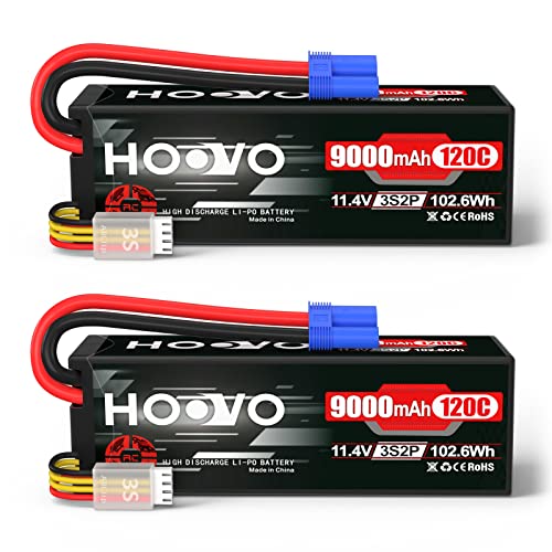 HOOVO 3S Lipo Battery 11.4V 9000mAh 120C RC Battery HV EC5 Plug 2 Pack - style: 3S 9000mAh