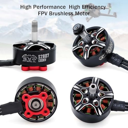 Surpass Hobby S2807 Outrunner Brushless Motor 6S 1300KV Drone Motor for 6-7inch Long Range FPV Racing Drone Freestyle FPV Drone Quadcopter (1300KV 1Pcs) - size: 1300kv-1pack