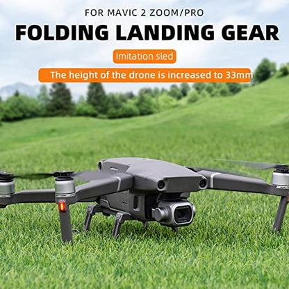 Drone Folding Landing Gear, Foldable Height Raised Landing Leg Protector ABS Quick Release Height Extension Support Leg for Mavic 2 Zoom Pro