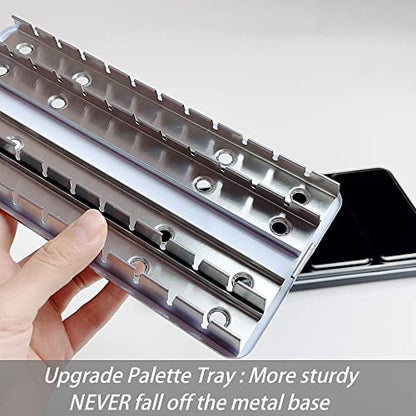 FCLUB Large Empty Watercolor Palette Paint Tray with 48Pcs Half Pans - style: Tin with 48Pcs Half Pans
