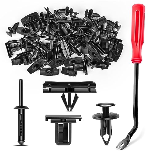Nilight 60PCS Fender Flare Rocker Moulding Clip Assortment - color: For Jeep Chrysler Ford GMC - 61 Clips