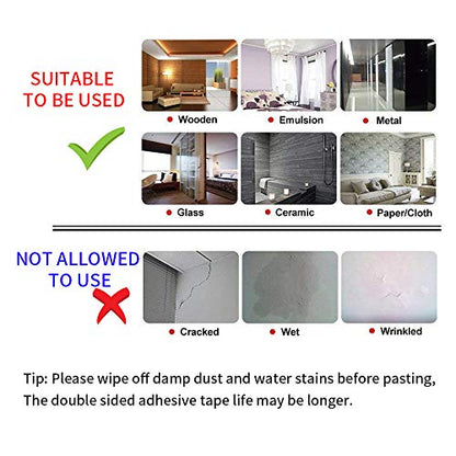 Kaisiking 5mm/10mm x 25M Double Sided Transparent Acrylic Tape - size: 2pcs (5mm+10mm)