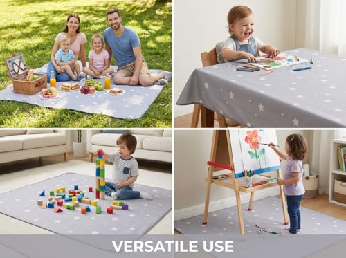 Splat Mat for Under High Chair, Waterproof Washable High Chair Floor Mat - color: Star