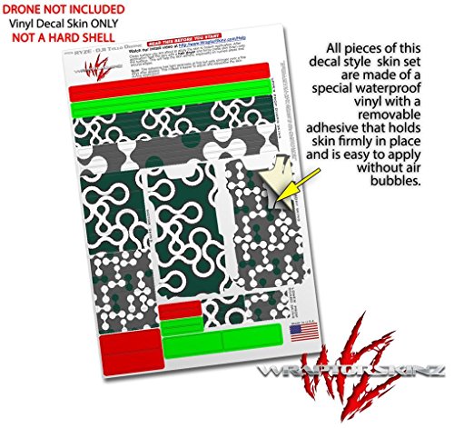 Skin Decal Wrap 2 Pack Compatible with DJI Ryze Tello Locknodes 03 Hunter Green Drone NOT Included