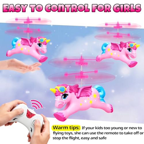 QUANA Rc Helicopter, Flying Unicorn Toys Rc & Hand Control Flying Ball Toy