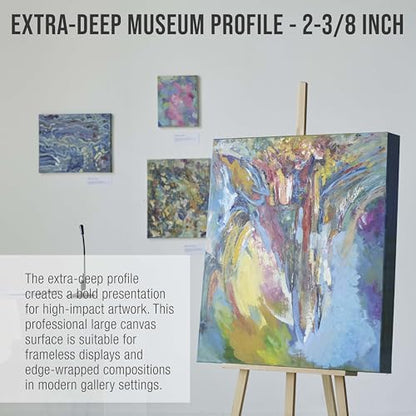 U.S. Art Supply Stretched Canvas for Painting 16" x 20" 2-3/8" Extra Deep - size: 16" x 20"