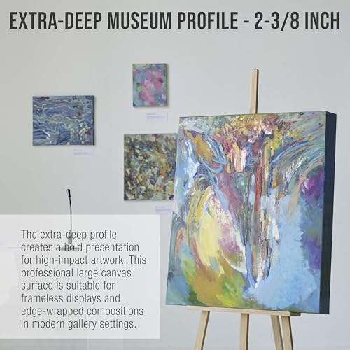 U.S. Art Supply Stretched Canvas for Painting 18" x 24" 2-3/8" Extra Deep - size: 18" x 24"