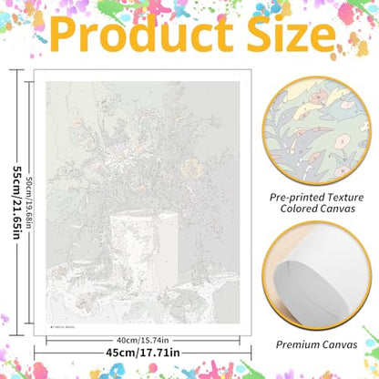 Mandun Bathroom Paint by Numbers Kit for Adults, 16x20 inch - color: Bathroom