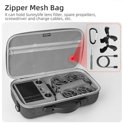 NEO 2 Storage Case, Large Capacity Hard Shell Storage Box Shoulder Bag for DJI Neo 2 Drone RC 2 Remote Controller Accessories Shockproof scratch-resistant Carrying Case