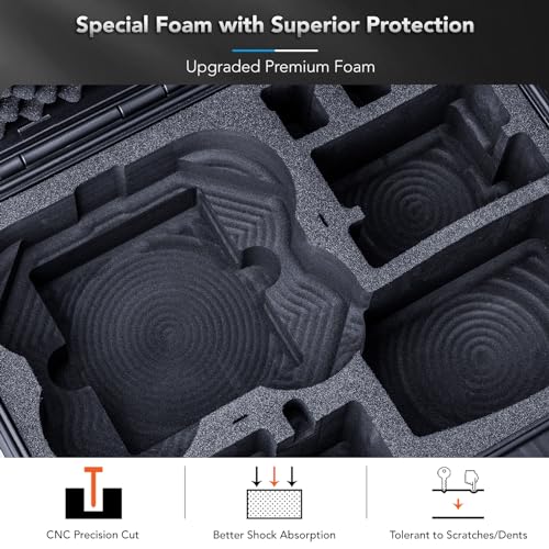 Lykus Titan AT200 Hard Case for DJI Avata 2,Goggles 3(NOT N3),FPV/Motion RC - color: Black AT200