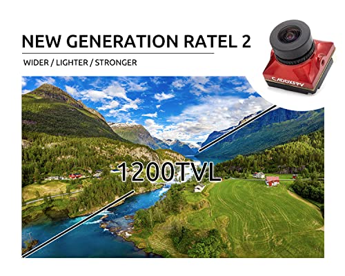 CADDXFPV Ratel 2 Analog FPV Camera, Black, 1200TVL, Starlight