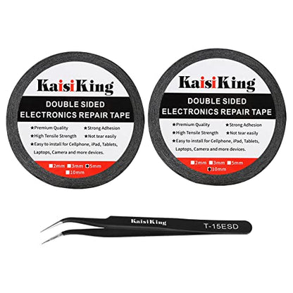 Kaisiking 5mm / 10mm x 50M Double Sided Adhesive Tape LCD Touch Screen Tape - size: 1pc 5mm + 1pc 10mm