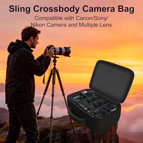 Camera Bag for Canon/Sony/Nikon DSLR SLR Camera and Multiple Lens Gray - color: Gray