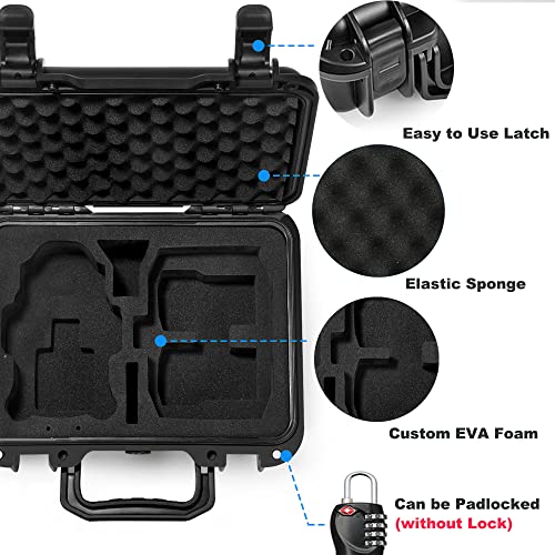 Lekufee Small Waterproof Hard Case for DJI Mini 3 Pro/3 Drone Accessories (Case Only, Not for DJI RC)