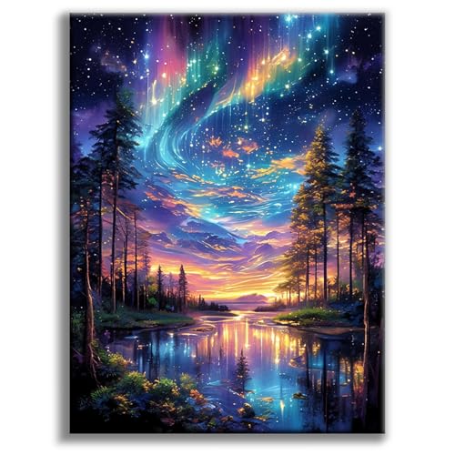 Diamond Art Kits for Adults, Starry Sky DIY Diamond Painting for Beginners - color: BLKJDP01