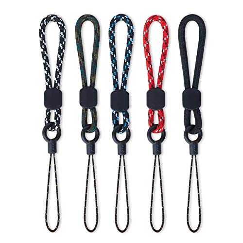 YOUOWO 5Pack Finger Strap Ring Lanyards Multicolor,Small Short Lanyard - color: 5 Color Lanyard Finger