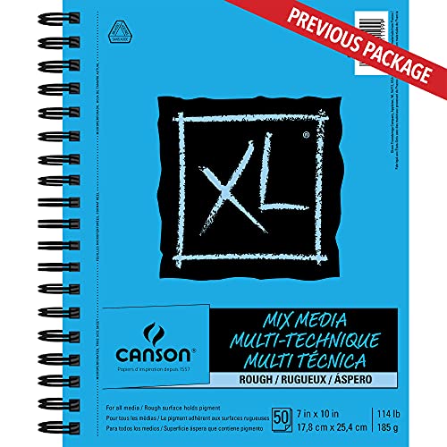 Canson XL Series Mixed Media Paper Pad, White, 7x10 in - size: 7x10, style: Mixed Media, Rough