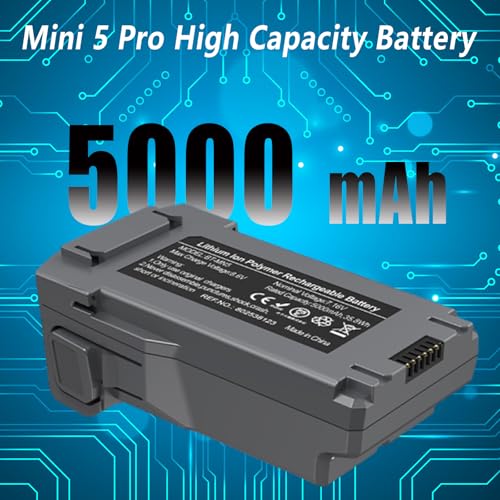 5000mAh Mini 5 Pro/4 Pro/3 Intelligent Flight Battery, Replacement Long Flight Time Battery for DJI Mini 5 Pro/Mini 4 Pro/Mini 3 Drone (Only Compatible with DJI Original Chargers)