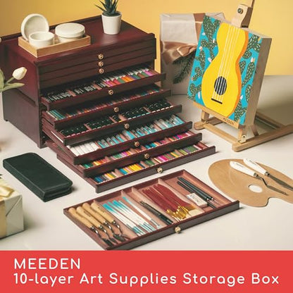 MEEDEN Art Supply Storage Box: 10 Drawers Pencil Organizer Craft Storage - size: 10 Layer Drawers