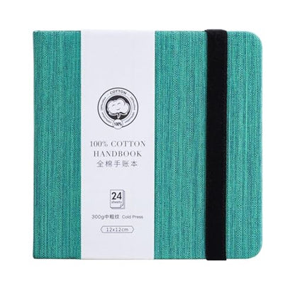 Lightwish Square Watercolor Journal,100% Cotton 24 Sheets Cold Press - color: Deep Green