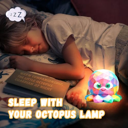Paint Your Own Octopus Lamp Kit, DIY Octopus Toy Night Light Kids Crafts - color: Octopus Lamp