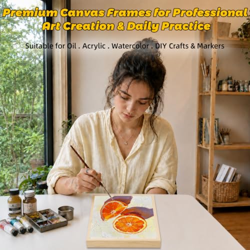 3 Pack Floater Frame Canvas with 8x8,10x10,12x12inch Triple Primed Canvas - size: 3pk-3Size Canvas