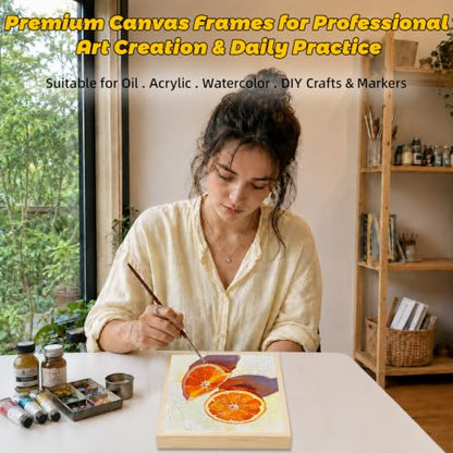 3 Pack Floater Frame Canvas with 8x8,10x10,12x12inch Triple Primed Canvas - size: 3pk-3Size Canvas
