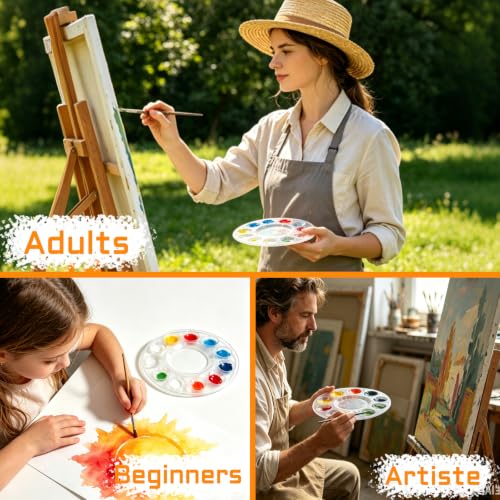 4 PCS Clear Paint Tray Palettes,Plastic Paint Pallets for Kids or Adults ﻿ - color: 4 Pcs Clear