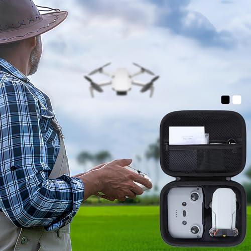 Storage Case Compatible with DJI Mini 4K Drone Accessories, with Propeller Protectors and Control Stick Cover (Black) - color: Black