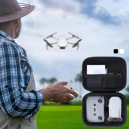 Storage Case Compatible with DJI Mini 4K Drone Accessories, with Propeller Protectors and Control Stick Cover (Black) - color: Black