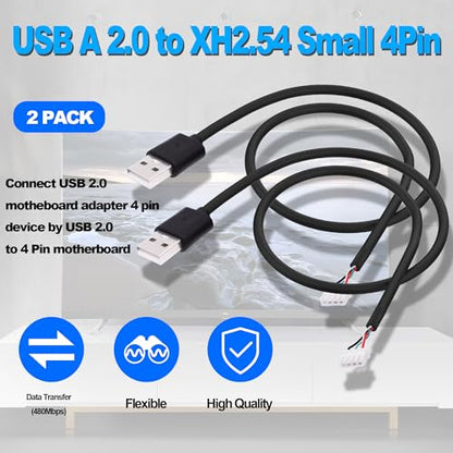 USB A Male to XH2.54 4Pin Motherboard Connector Converting Cable 30cm - style: Male