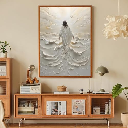 Jesus Paint by Numbers Kit for Adults Framed Canvas 12X16 in, Frameworkless - color: YH02809