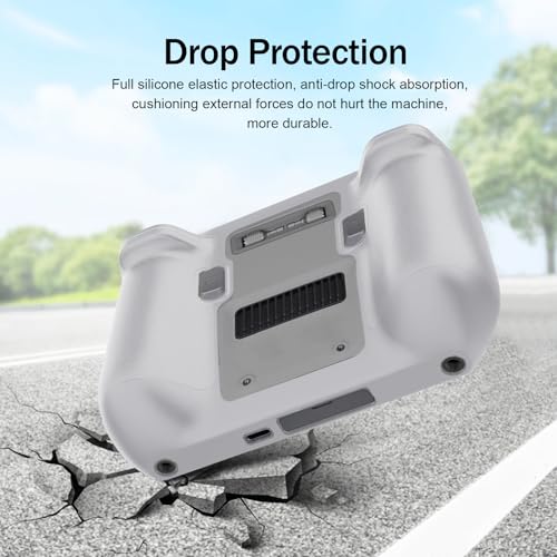 RC Protective Silicone Cover for DJI RC Drone Remote Controller, Anti-Glare Screen Shade & Shockproof Case Controller Accessories,Compatible with DJI Mavic 3/DJI Mavic 3 Cine/DJI Mini 3 Pro - color: Grey, style: RC Remote Controller