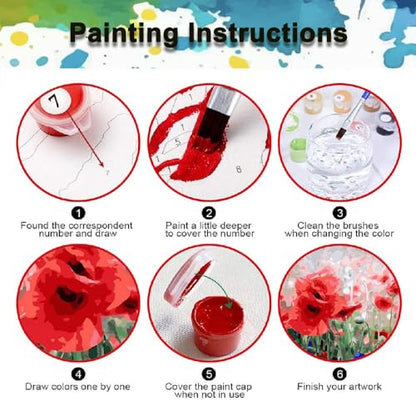 4 Pack Black Cat Paint by Numbers Kit for Adults Beginner with Framed - color: Paint by Number-4pack-17
