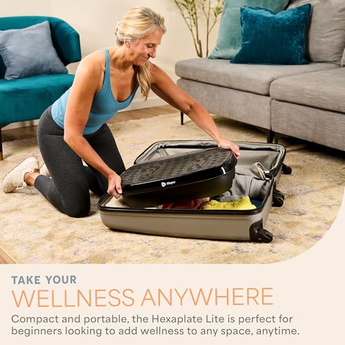 Lifepro HexaPlate Lite Compact Vibration Plate with Magnetic Acupoints - color: Black