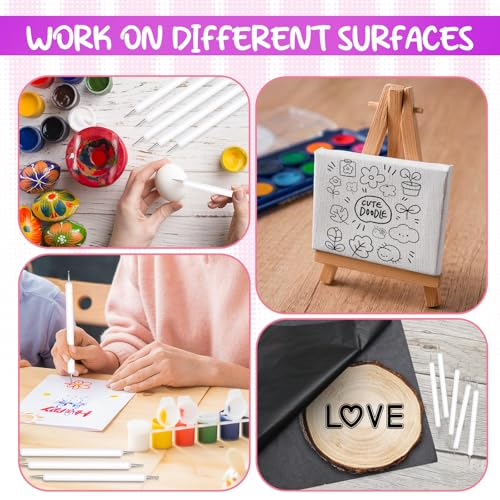 Ashmacdo 20 Pcs Dotting Tools for Painting,Ball Embossing Tool Tracing Stylus for Transfer Paper Drawing Nail Art - color: White