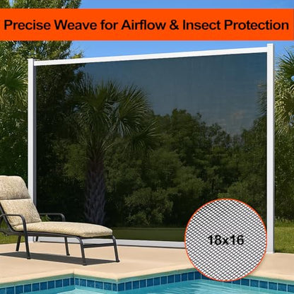 Fiberglass Window Screen Mesh Roll - 48 inch x 100 feet - size: 48” x 100’